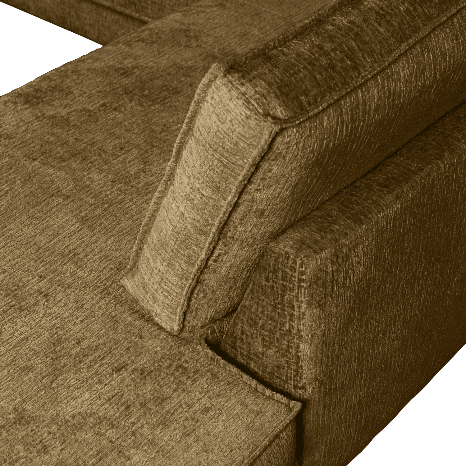 BePureHome Rodeo hoekbank rechts structure velvet brass Messing Hoekbank