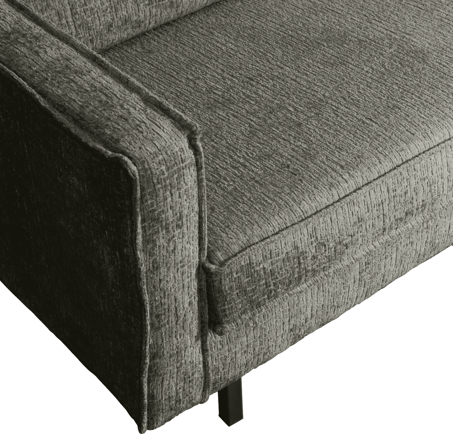 BePureHome Rodeo hoekbank rechts structure velvet frost Blauw Hoekbank