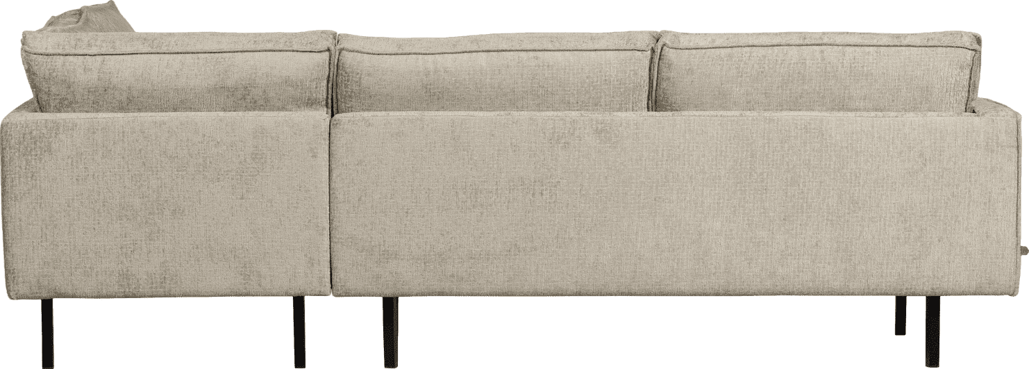 BePureHome Rodeo hoekbank rechts structure velvet wheatfield Beige|Taupe Hoekbank