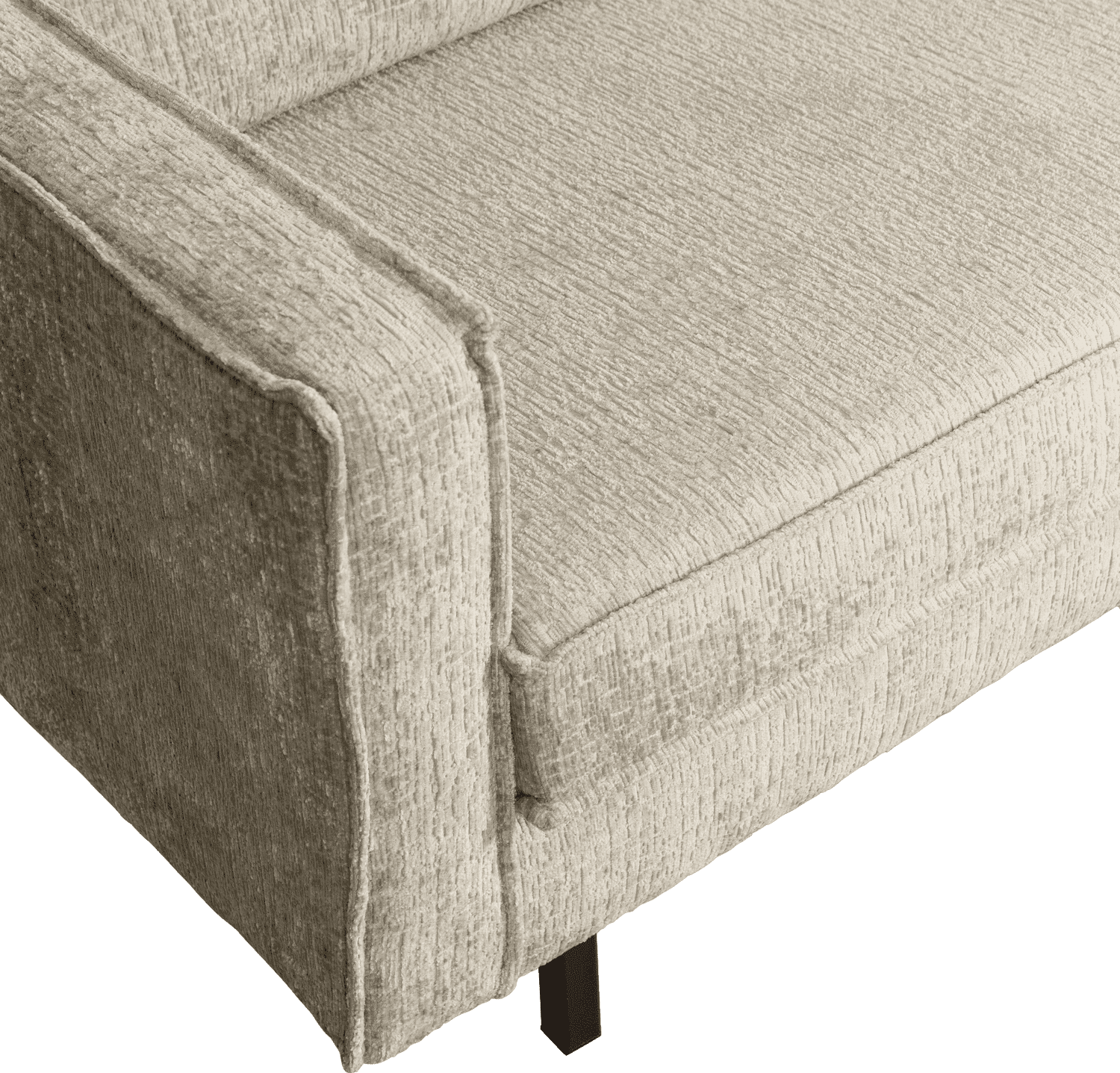 BePureHome Rodeo hoekbank rechts structure velvet wheatfield Beige|Taupe Hoekbank
