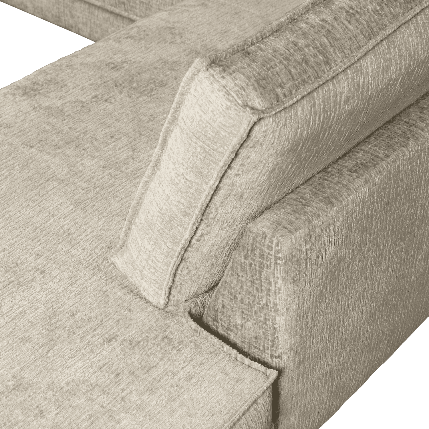 BePureHome Rodeo hoekbank rechts structure velvet wheatfield Beige|Taupe Hoekbank