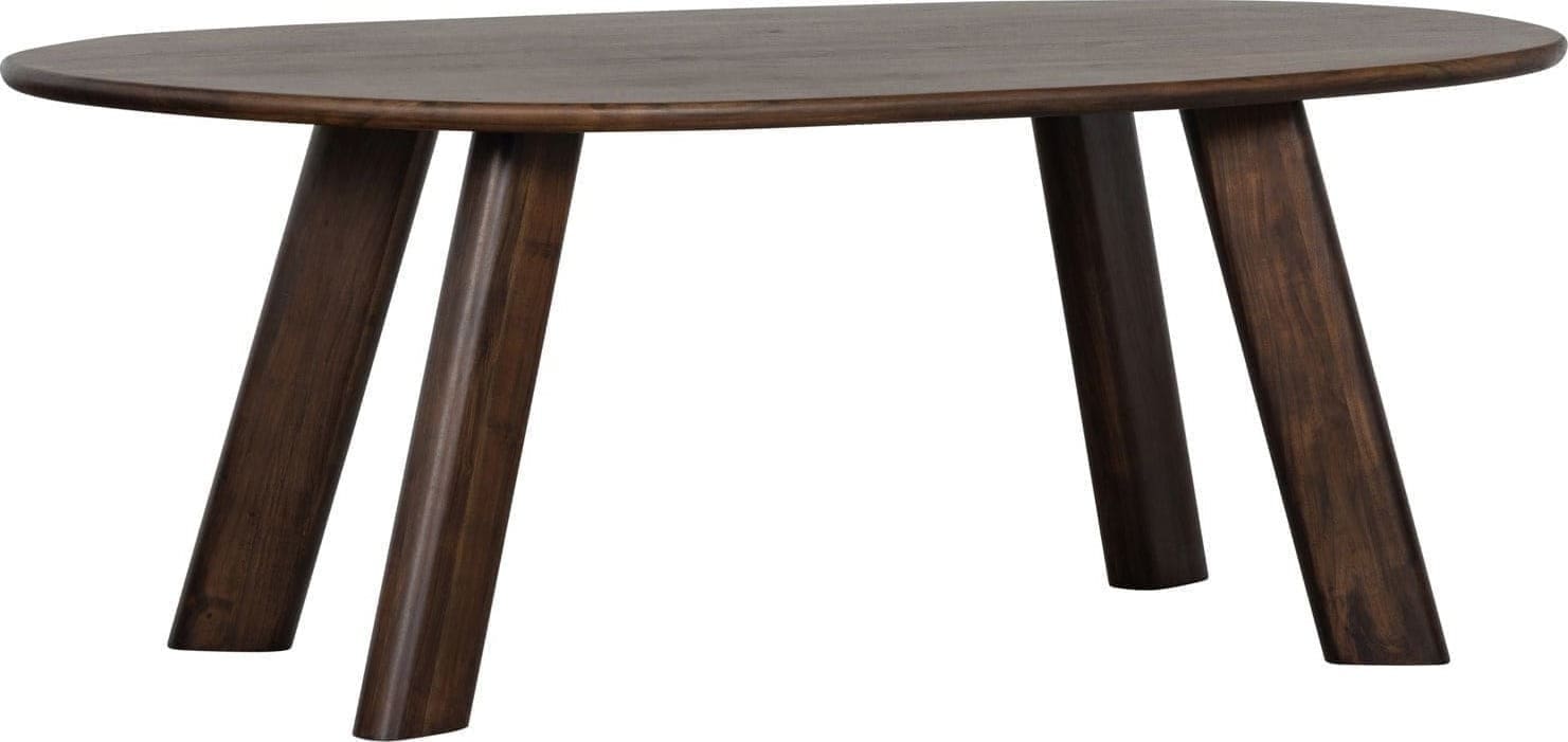 BePureHome Roundly eettafel/bureau mango hout walnoot 200x100 Bruin Bureau
