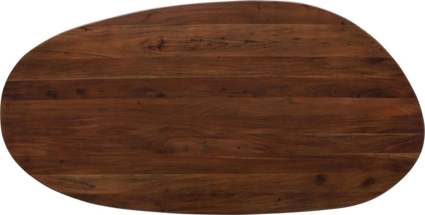 BePureHome Roundly eettafel/bureau mango hout walnoot 200x100 Bruin Bureau