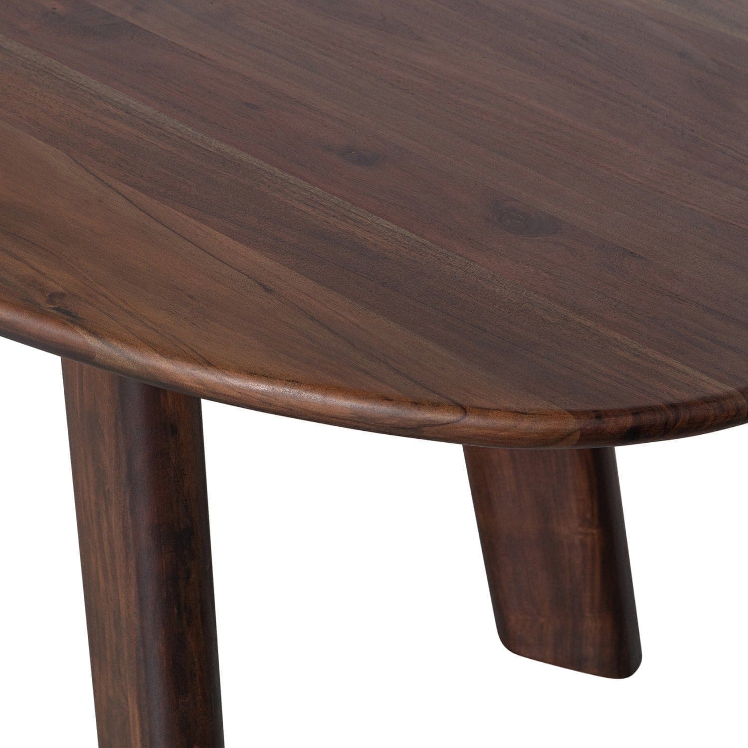BePureHome Roundly eettafel/bureau mango hout walnoot 200x100 Bruin Bureau