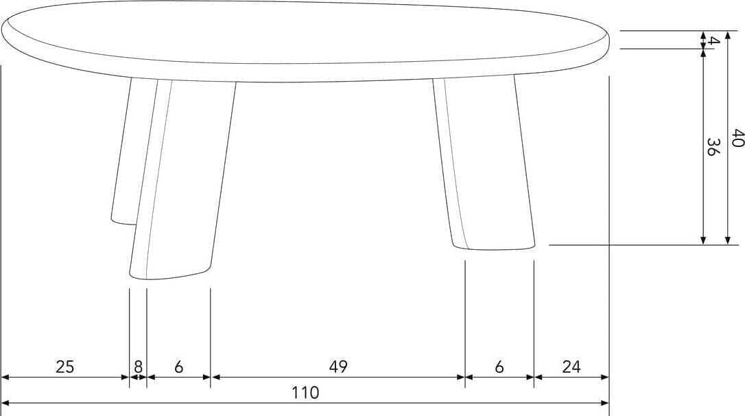 BePureHome Roundly salontafel mango hout walnoot Bruin Salontafel