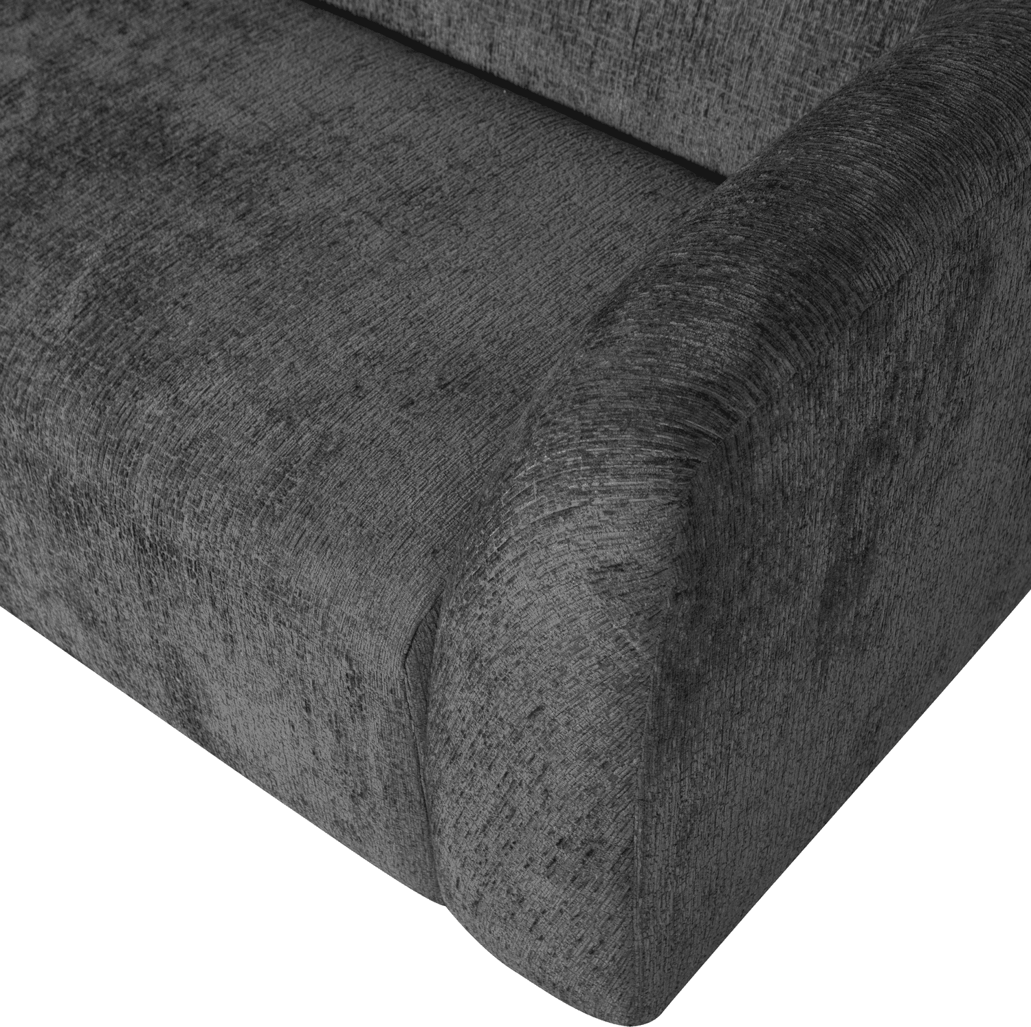 BePureHome Sloping 3-zitsbank structure velvet mountain Grijs|Antraciet 3-zitsbank