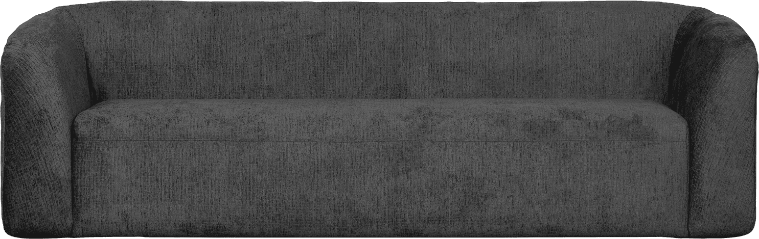 BePureHome Sloping 3-zitsbank structure velvet mountain Grijs|Antraciet 3-zitsbank