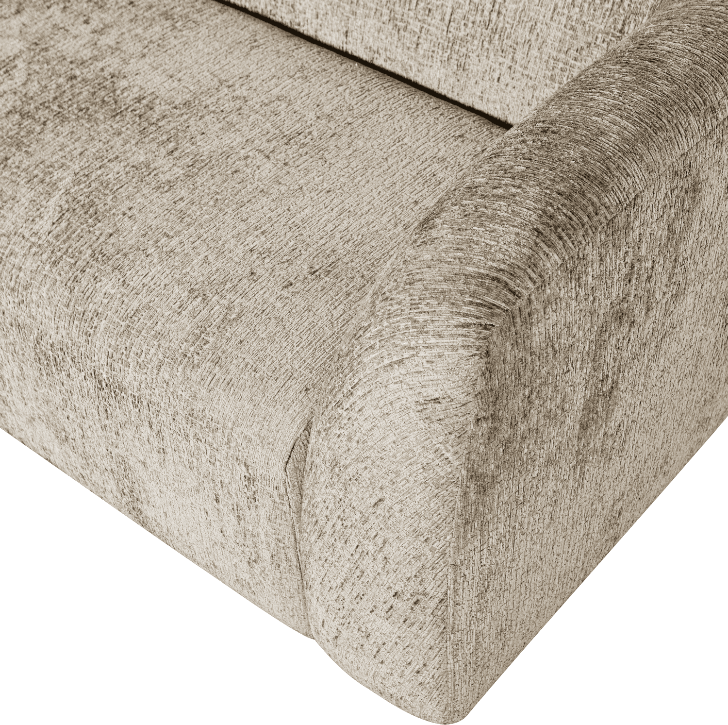 BePureHome Sloping 3-zitsbank structure velvet wheatfield Beige|Taupe 3-zitsbank
