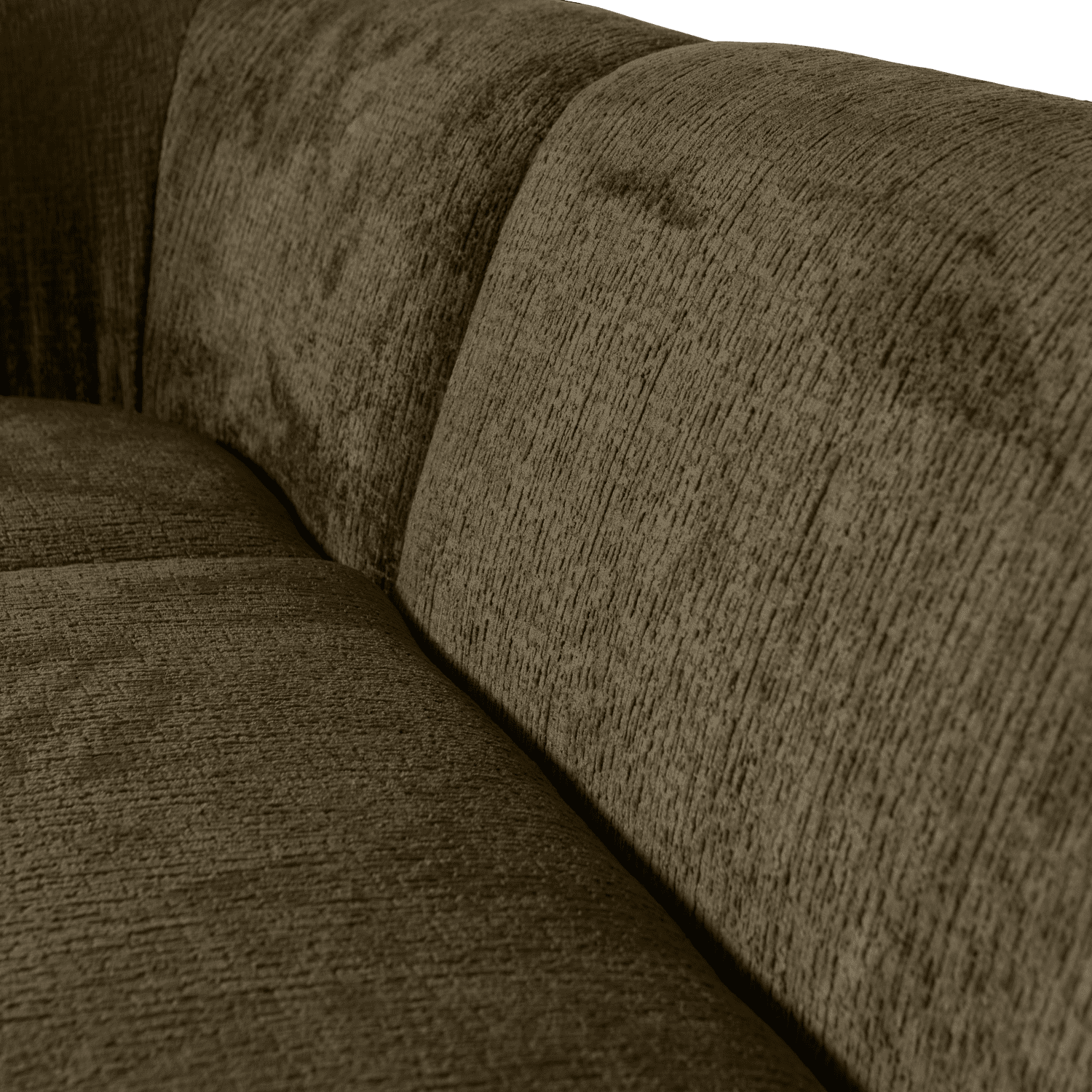 BePureHome Sloping hoekbank links structure velvet bonsai Groen Hoekbank