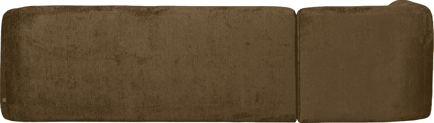 BePureHome Sloping hoekbank links structure velvet brass Messing Hoekbank