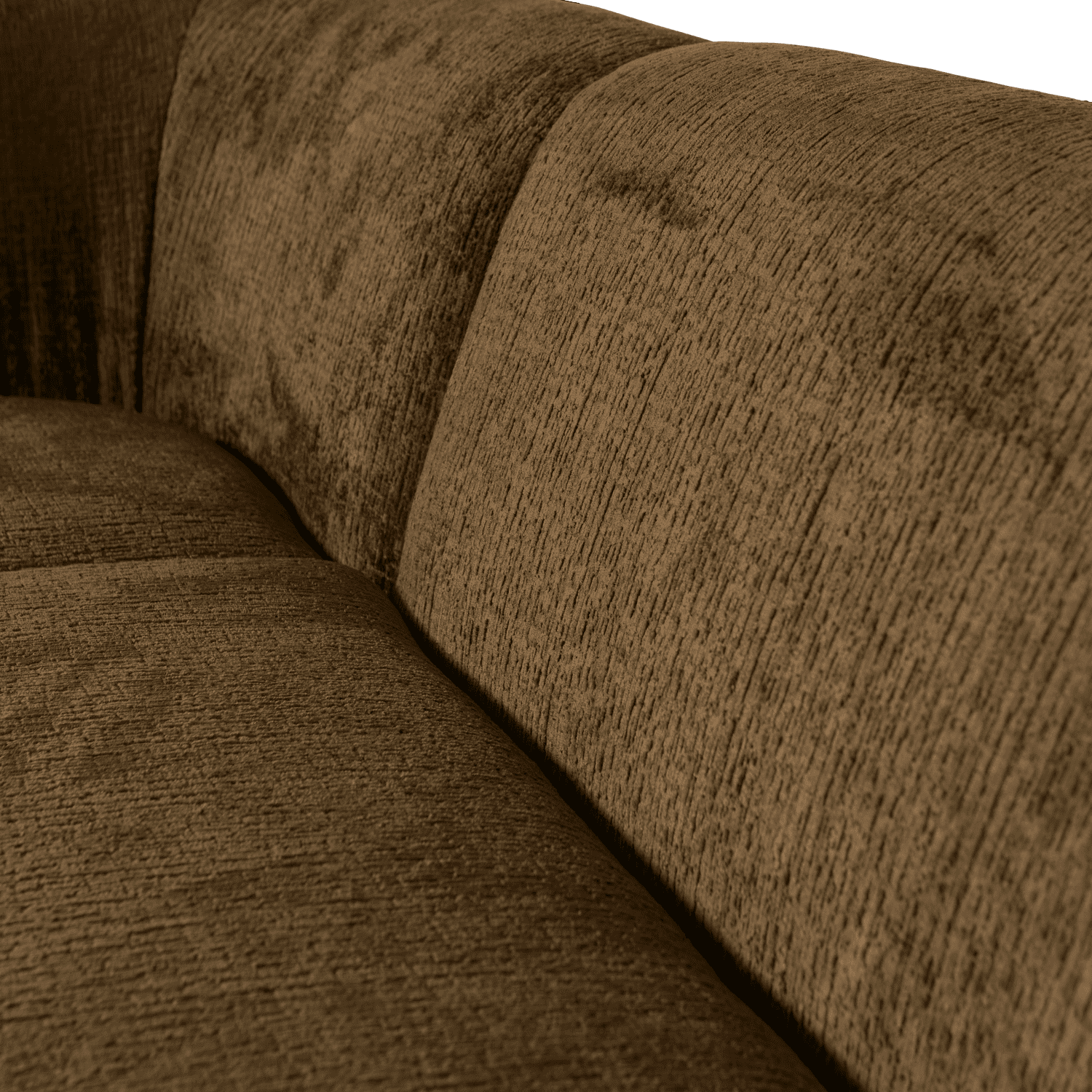 BePureHome Sloping hoekbank links structure velvet brass Messing Hoekbank