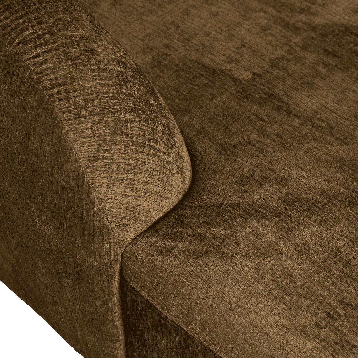 BePureHome Sloping hoekbank links structure velvet brass Messing Hoekbank