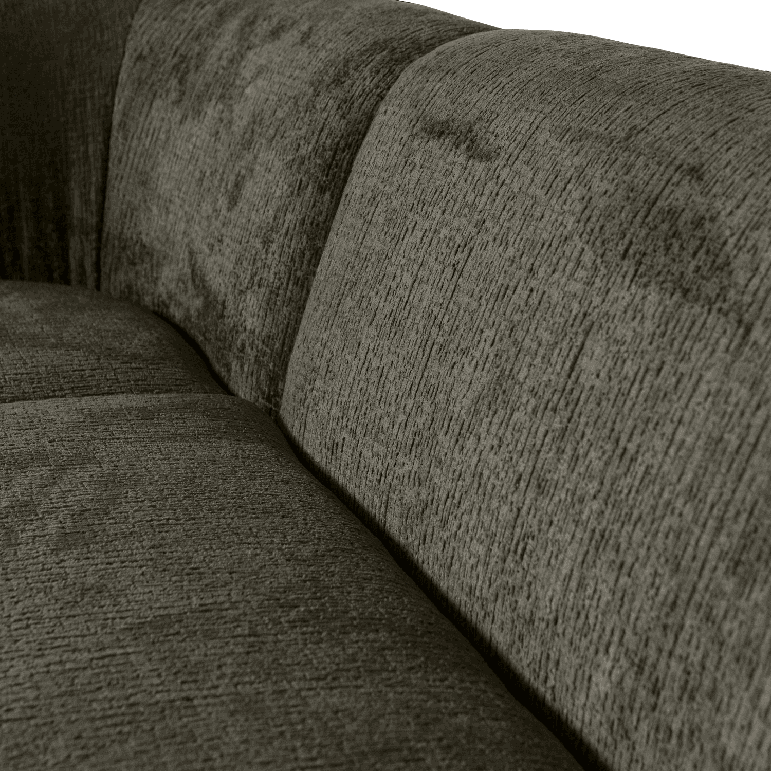 BePureHome Sloping hoekbank links structure velvet frost Blauw Hoekbank