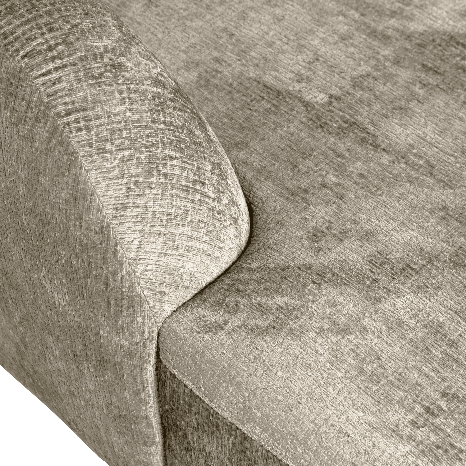 BePureHome Sloping hoekbank links structure velvet wheatfield Beige|Taupe Hoekbank