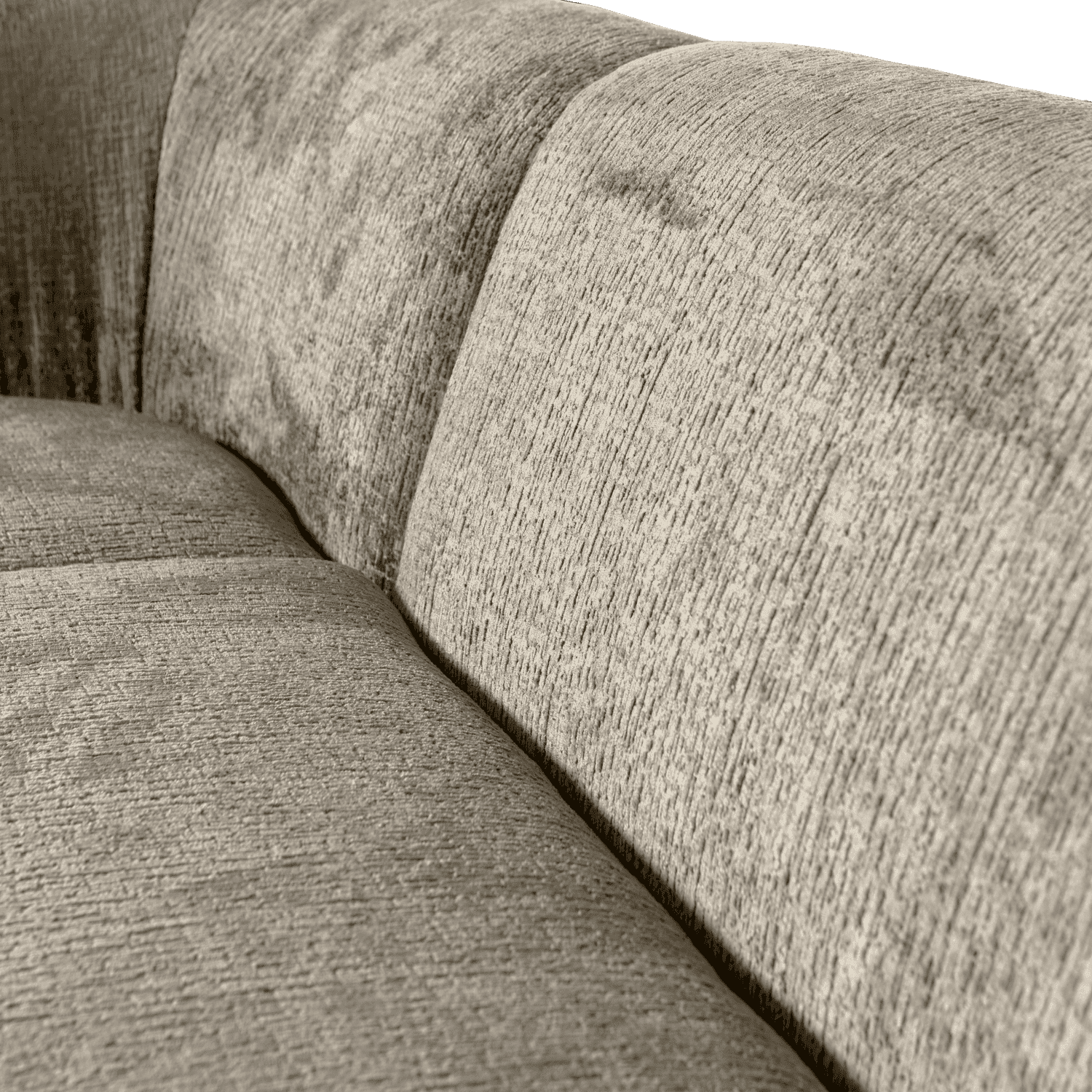 BePureHome Sloping hoekbank links structure velvet wheatfield Beige|Taupe Hoekbank