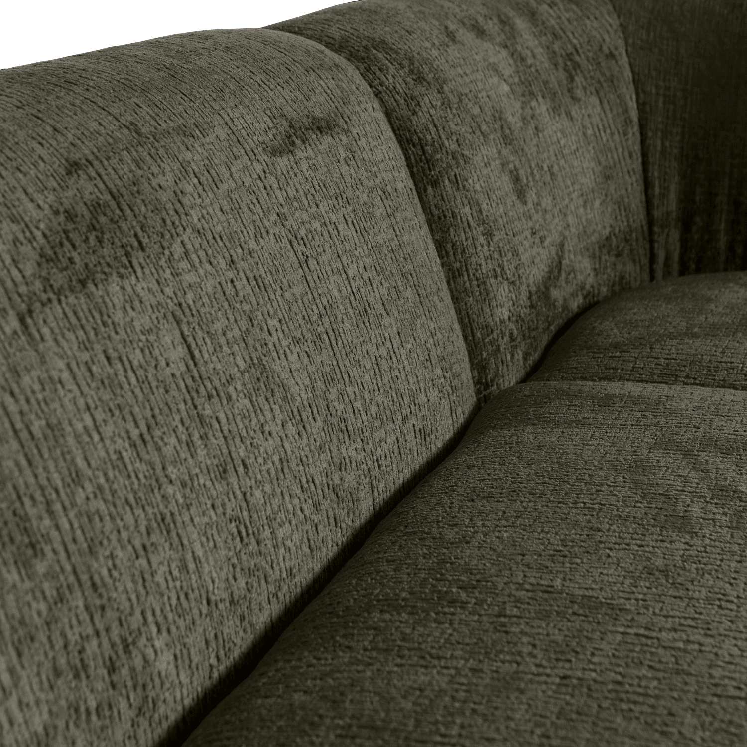 BePureHome Sloping hoekbank rechts structure velvet frost Blauw Hoekbank