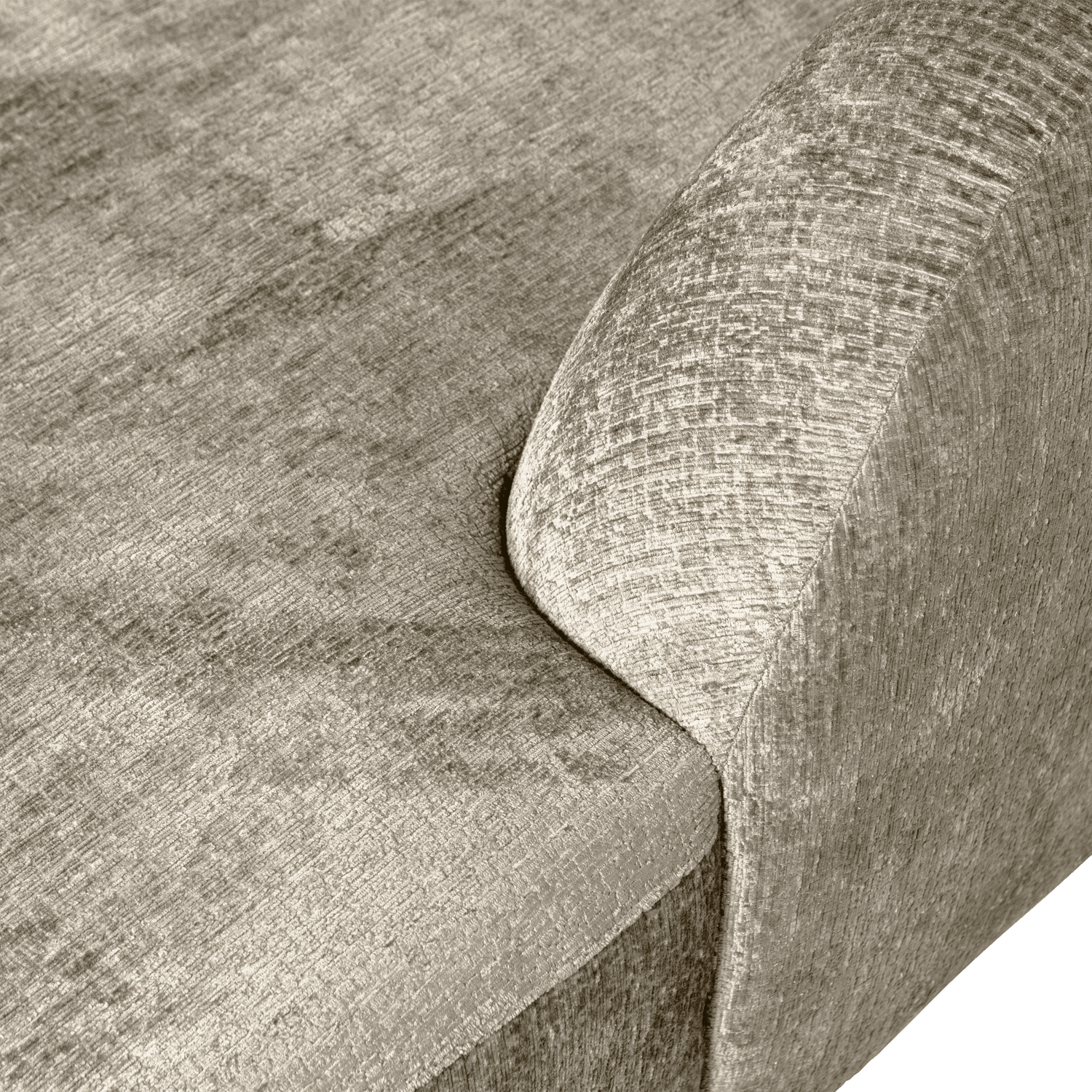 BePureHome Sloping hoekbank rechts structure velvet wheatfield Beige|Taupe Hoekbank