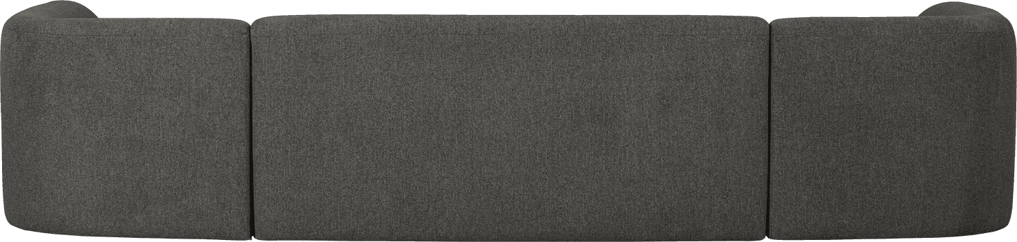 BePureHome Sloping u-vorm grijs/zwart melange Zwart Hoekbank