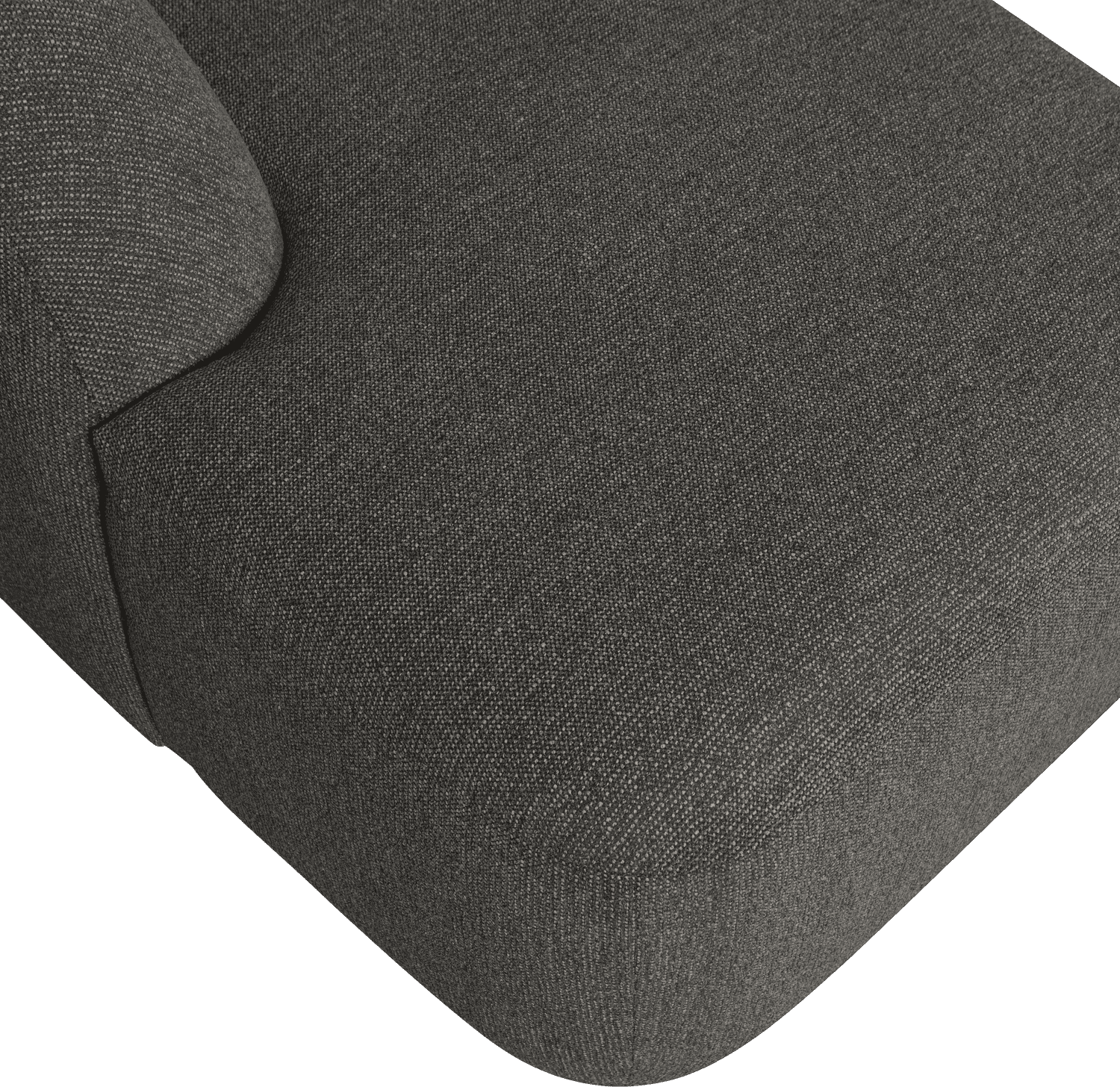 BePureHome Sloping u-vorm grijs/zwart melange Zwart Hoekbank