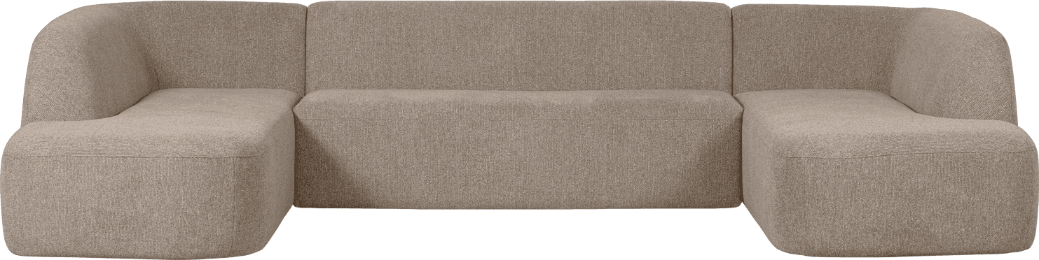 BePureHome Sloping u-vorm naturel melange Naturel Hoekbank