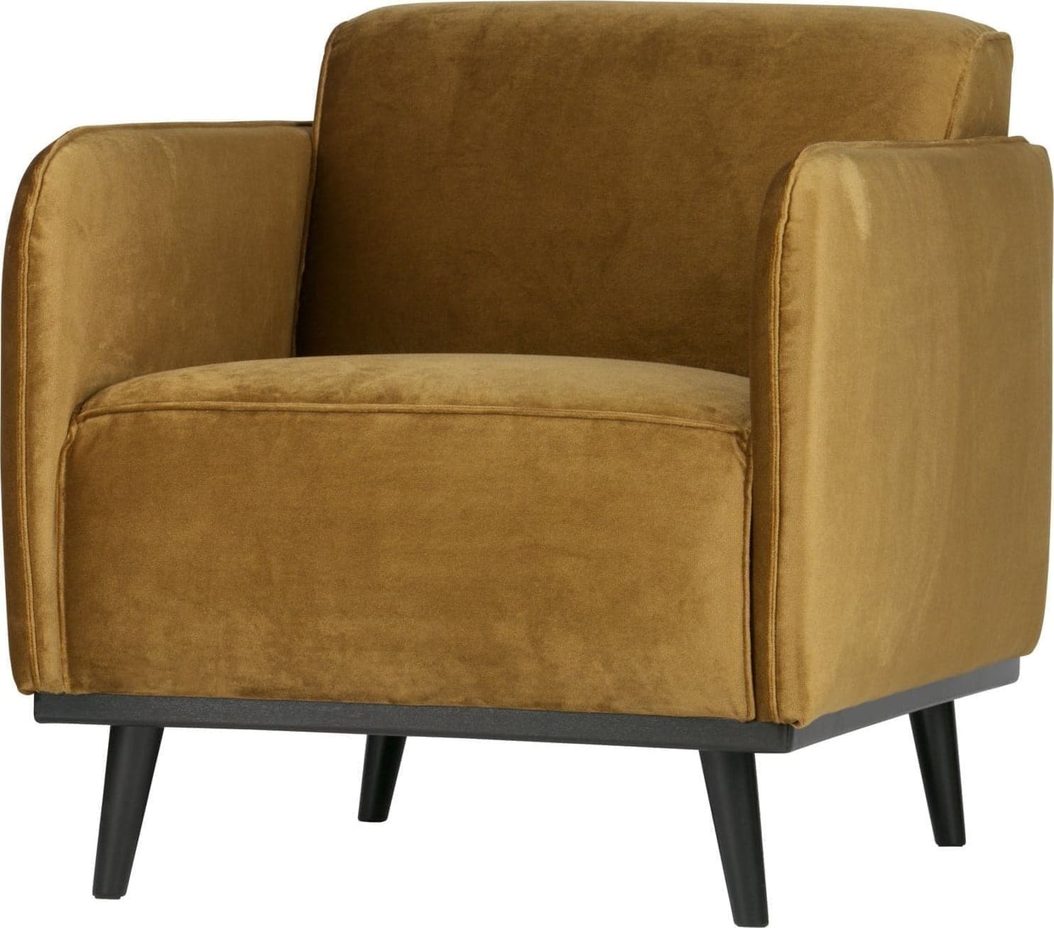 BePureHome Statement fauteuil met arm fluweel honinggeel Geel Fauteuil