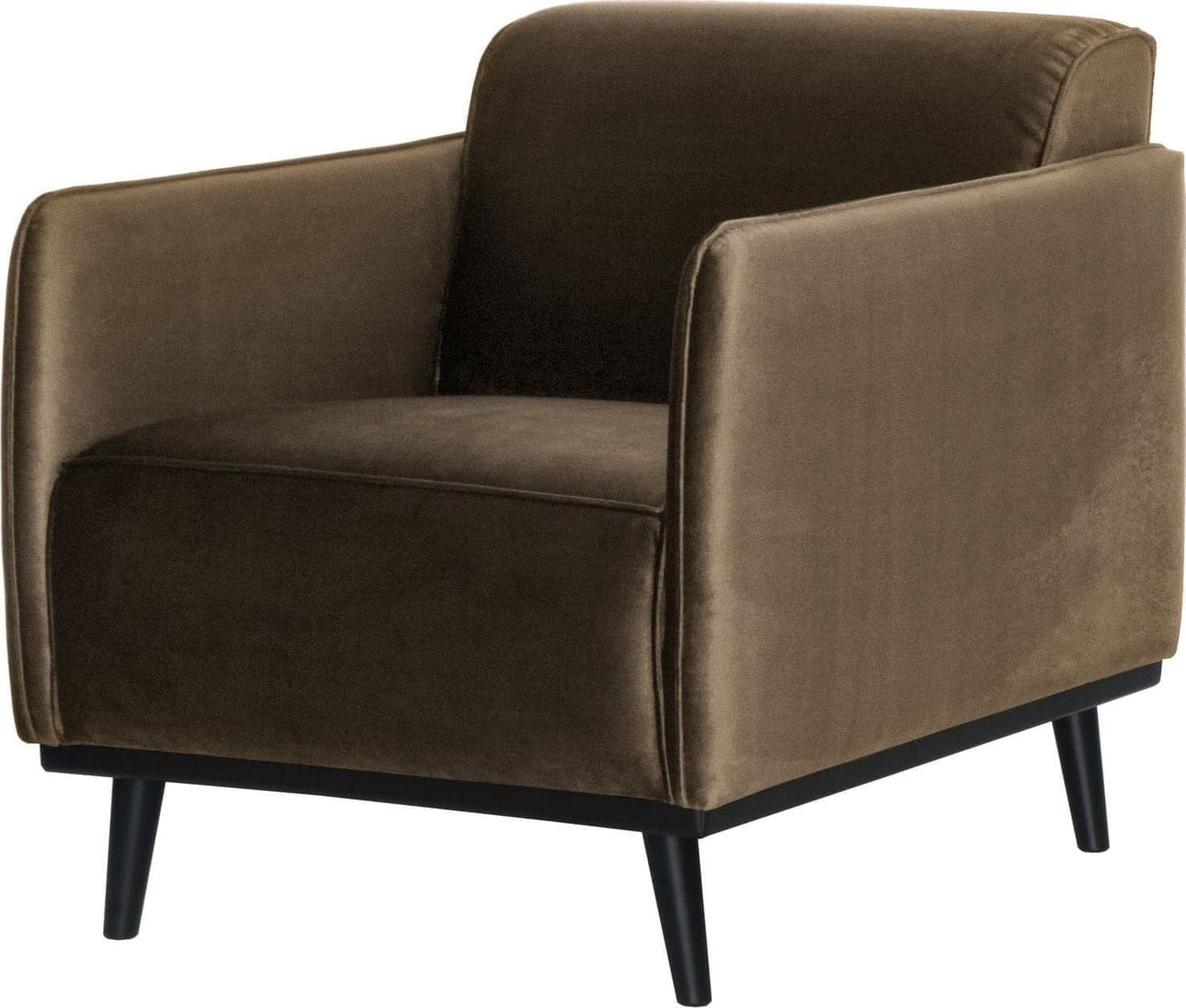 BePureHome Statement fauteuil met arm fluweel taupe Taupe Fauteuil