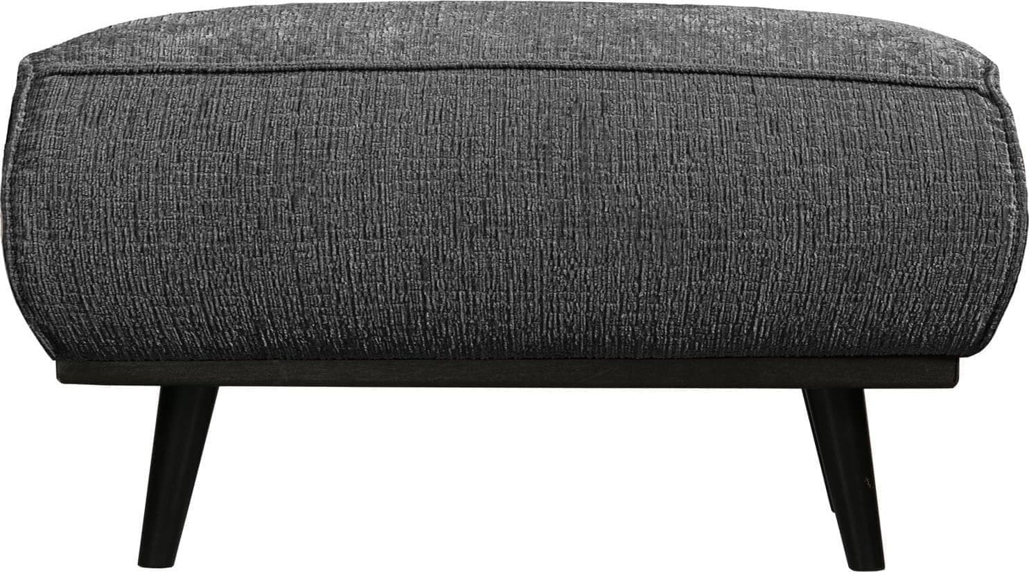 BePureHome Statement hocker structure velvet mountain Grijs|Antraciet Hocker