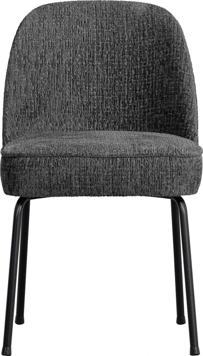 BePureHome Vogue eetkamerstoel structure velvet mountain Grijs|Antraciet Eetkamerstoel