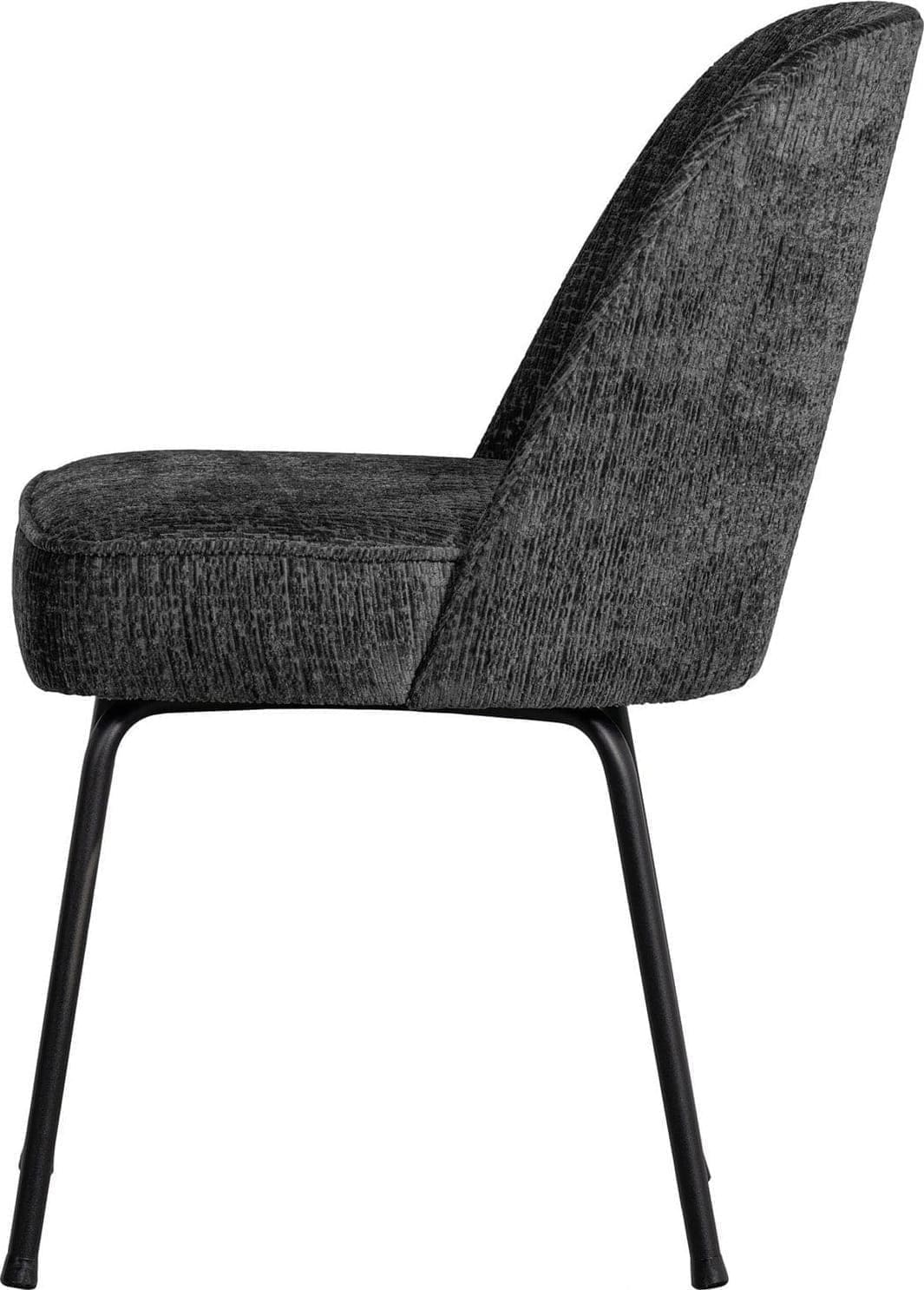 BePureHome Vogue eetkamerstoel structure velvet mountain Grijs|Antraciet Eetkamerstoel
