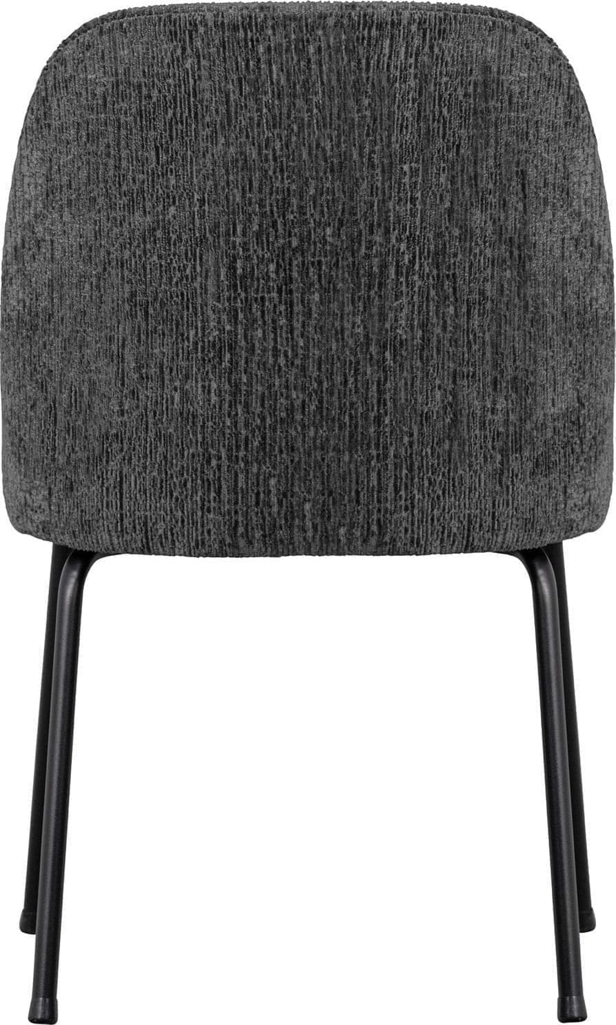 BePureHome Vogue eetkamerstoel structure velvet mountain Grijs|Antraciet Eetkamerstoel