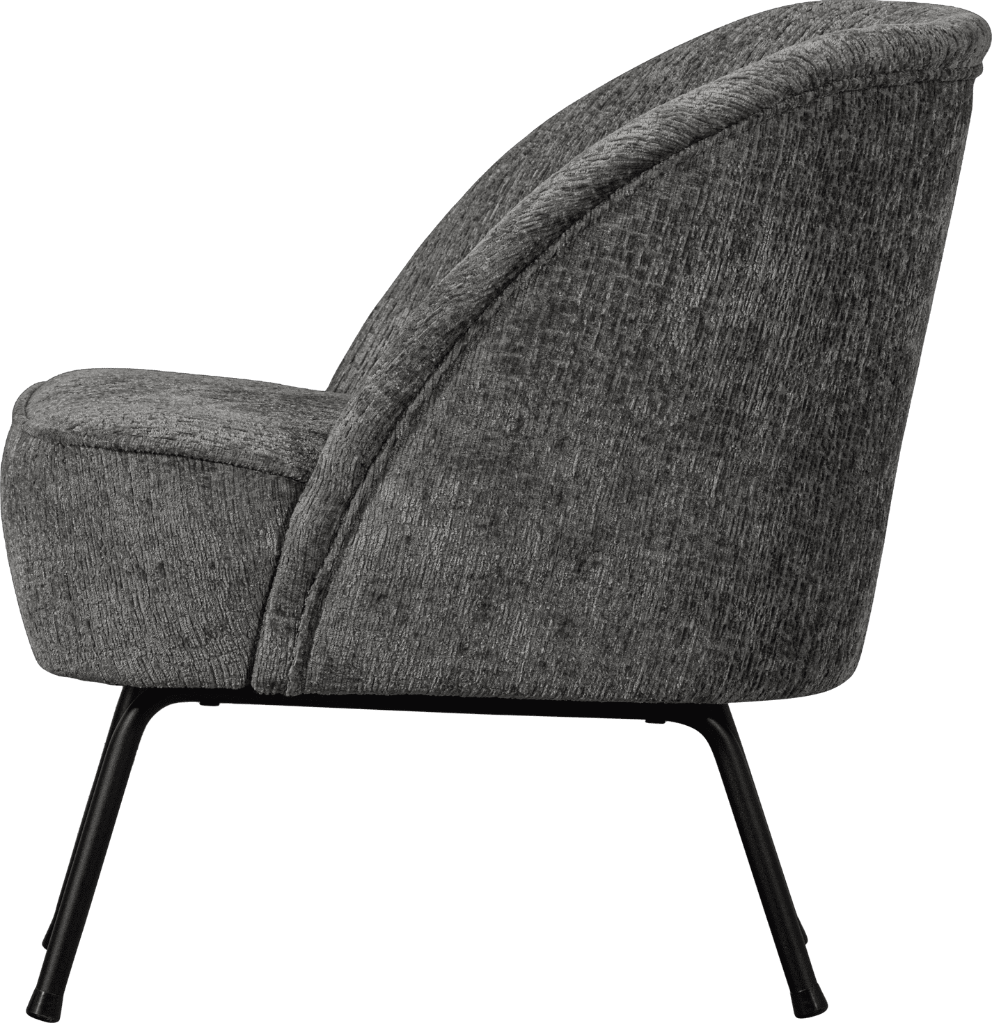 BePureHome Vogue fauteuil structure velvet mountain Grijs|Antraciet Fauteuil