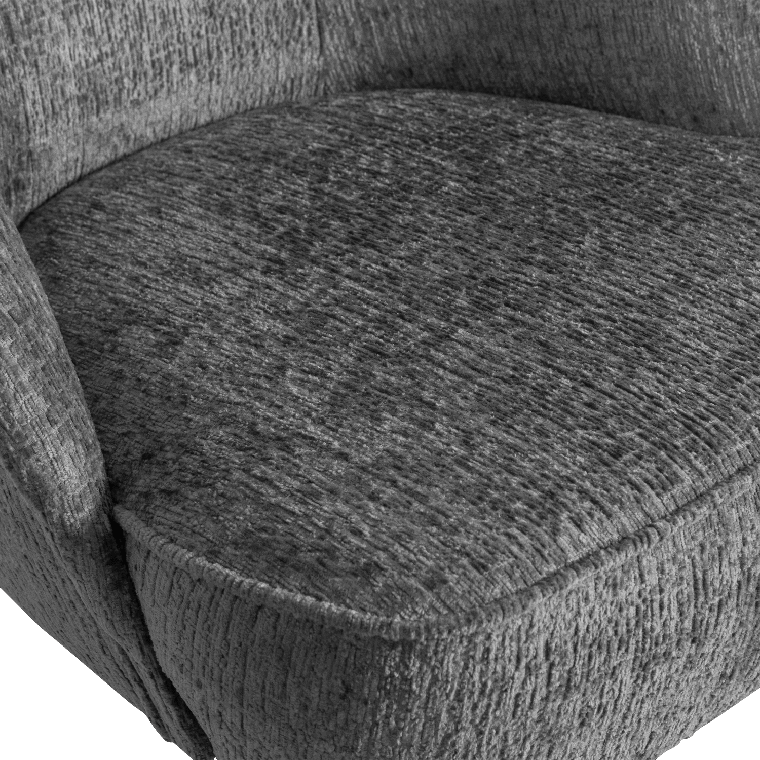 BePureHome Vogue fauteuil structure velvet mountain Grijs|Antraciet Fauteuil