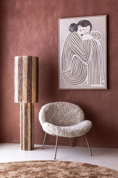 COCO maison Billie vloerlamp 1*E27 Bruin Vloerlamp