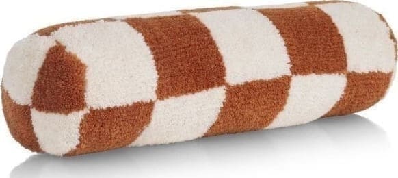 COCO maison Check bolster kussen 15x50cm Koper Sierkussen