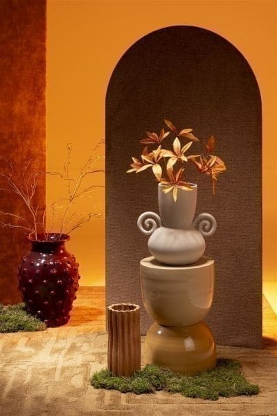 COCO maison Jelle vaas H30cm Oranje Vaas