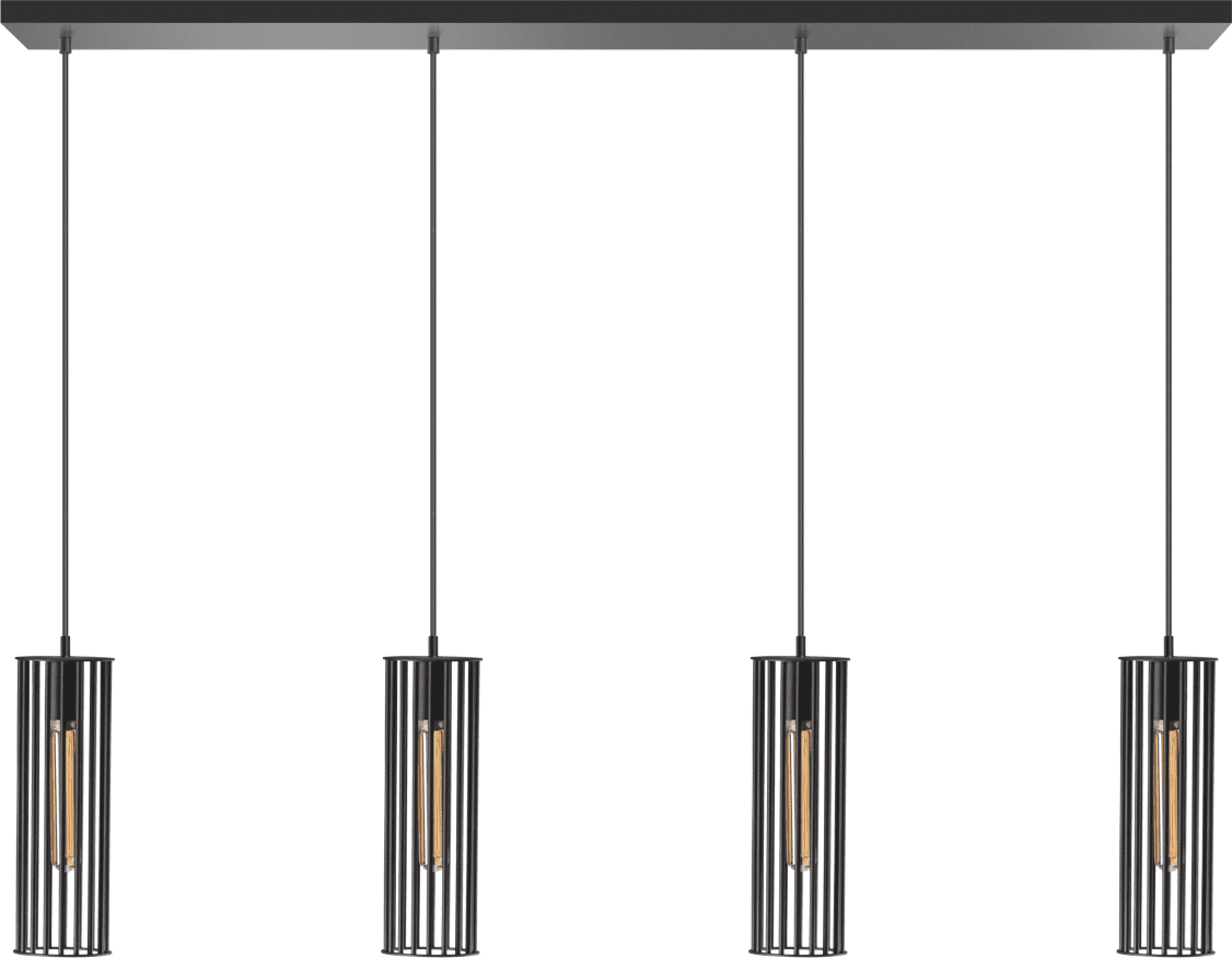 ETH Birdy Hanglamp 4x E27 Balk Zwart 120cm ETH verlichting Hanglamp 05-HL4188-30