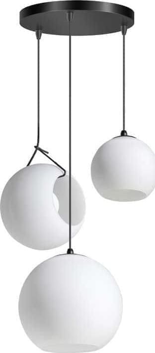 ETH Orb Opal Hanglamp TRIO 3x E27 Opaal Glas 20-25-30cm / Zwart ETH verlichting Hanglamp 05-HL4265-3067