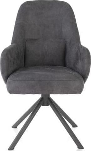 Henders & Hazel Melle armstoel grafiet frame - draaibaar - stof Calabria - antraciet Antraciet Armstoel