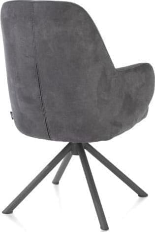 Henders & Hazel Melle armstoel grafiet frame - draaibaar - stof Calabria - antraciet Antraciet Armstoel