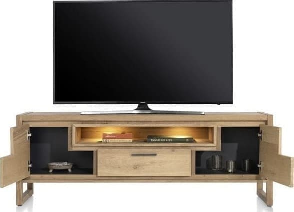 Henders & Hazel Nystead lowboard 170 cm. - 2-deuren + 1-lade + 1-niche (+ LED) Tv-meubel|Tv-dressoir