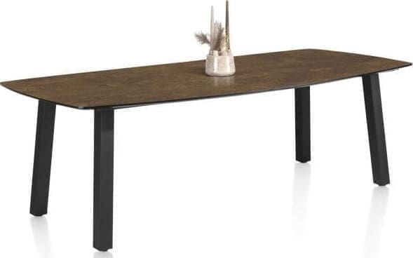 Henders & Hazel Palace eetkamertafel 270 x 115 cm - 4-poten - roest Bruin|Oranje Eettafel