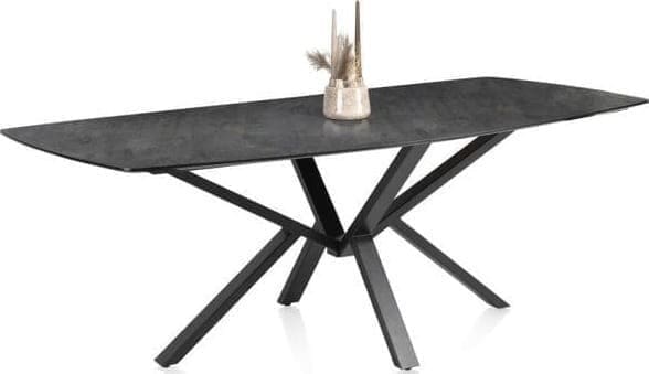 Henders & Hazel Palace eetkamertafel 270 x 115 cm - centrale poot - antraciet Antraciet Eettafel