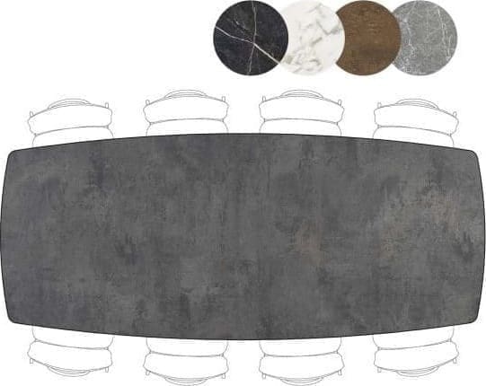 Henders & Hazel Palace eetkamertafel 270 x 115 cm - centrale poot - antraciet Antraciet Eettafel