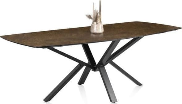 Henders & Hazel Palace eetkamertafel 270 x 115 cm - centrale poot - roest Bruin|Oranje Eettafel