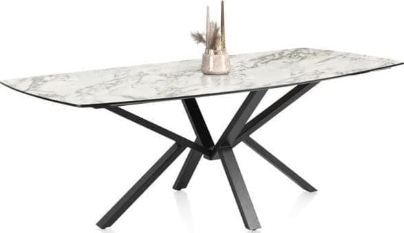Henders & Hazel Palace eetkamertafel 270 x 115 cm - centrale poot - wit Wit Eettafel