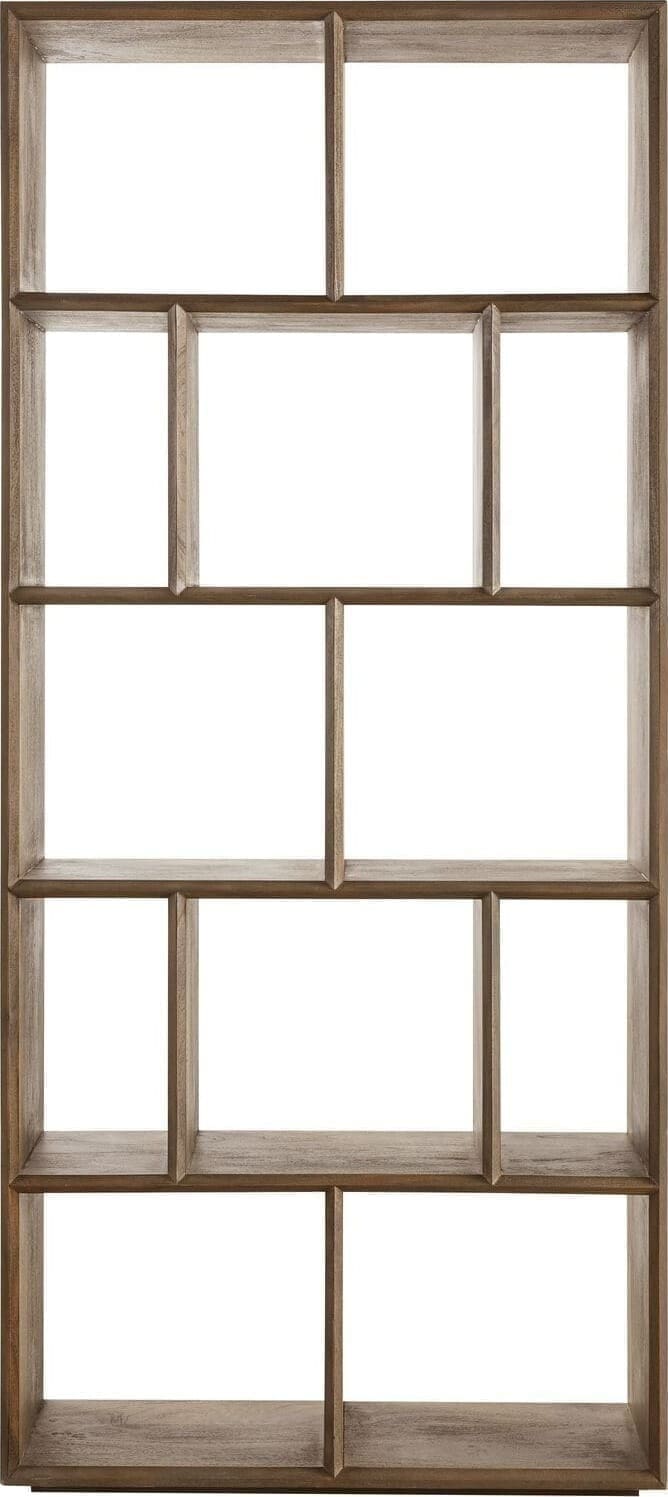 INHOUSE Roomdivider Boldara mangohout Bruin|Naturel Boekenkast