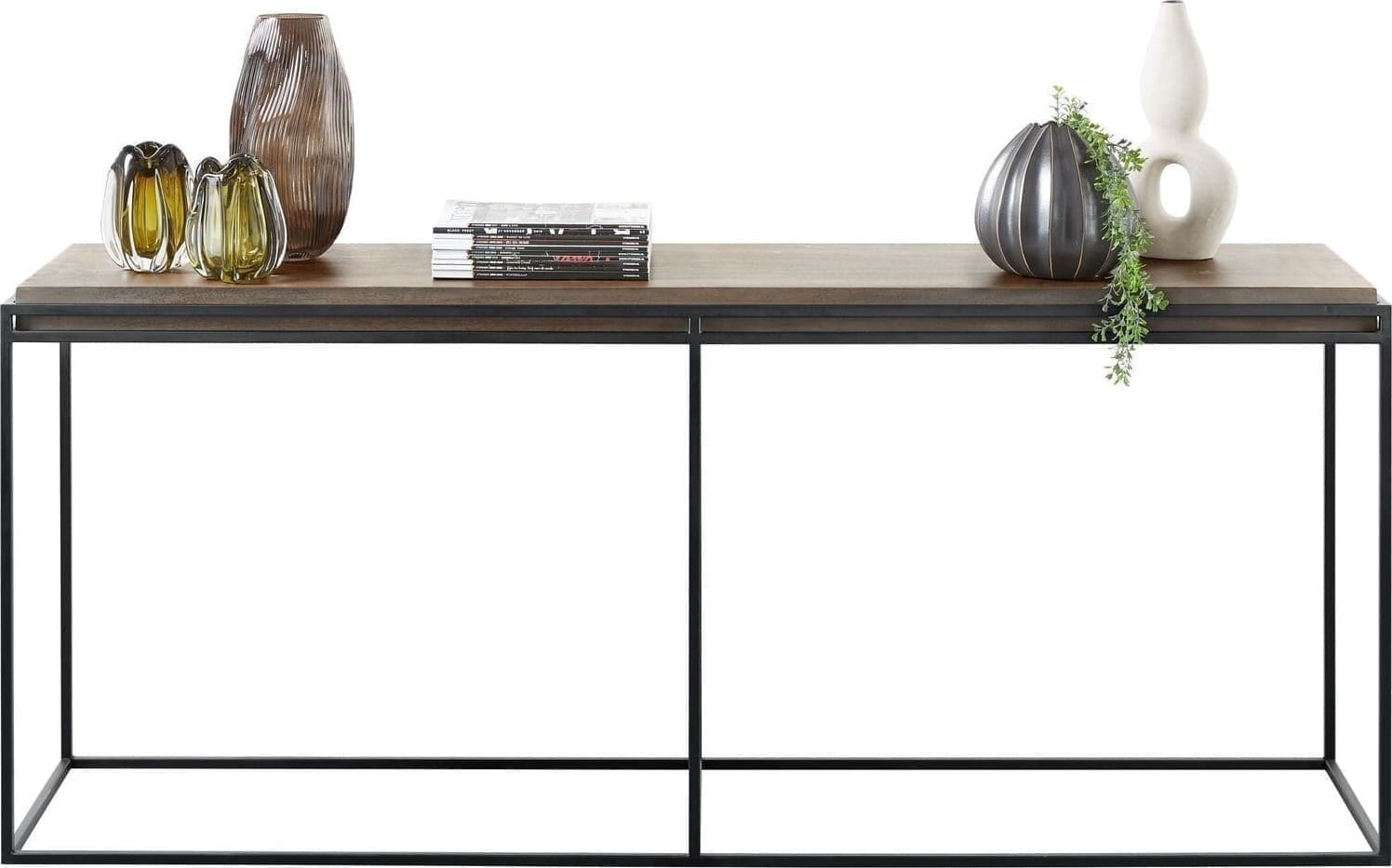 INHOUSE Sidetable Boldara mangohout 180x42cm Bruin|Naturel Bijzettafel