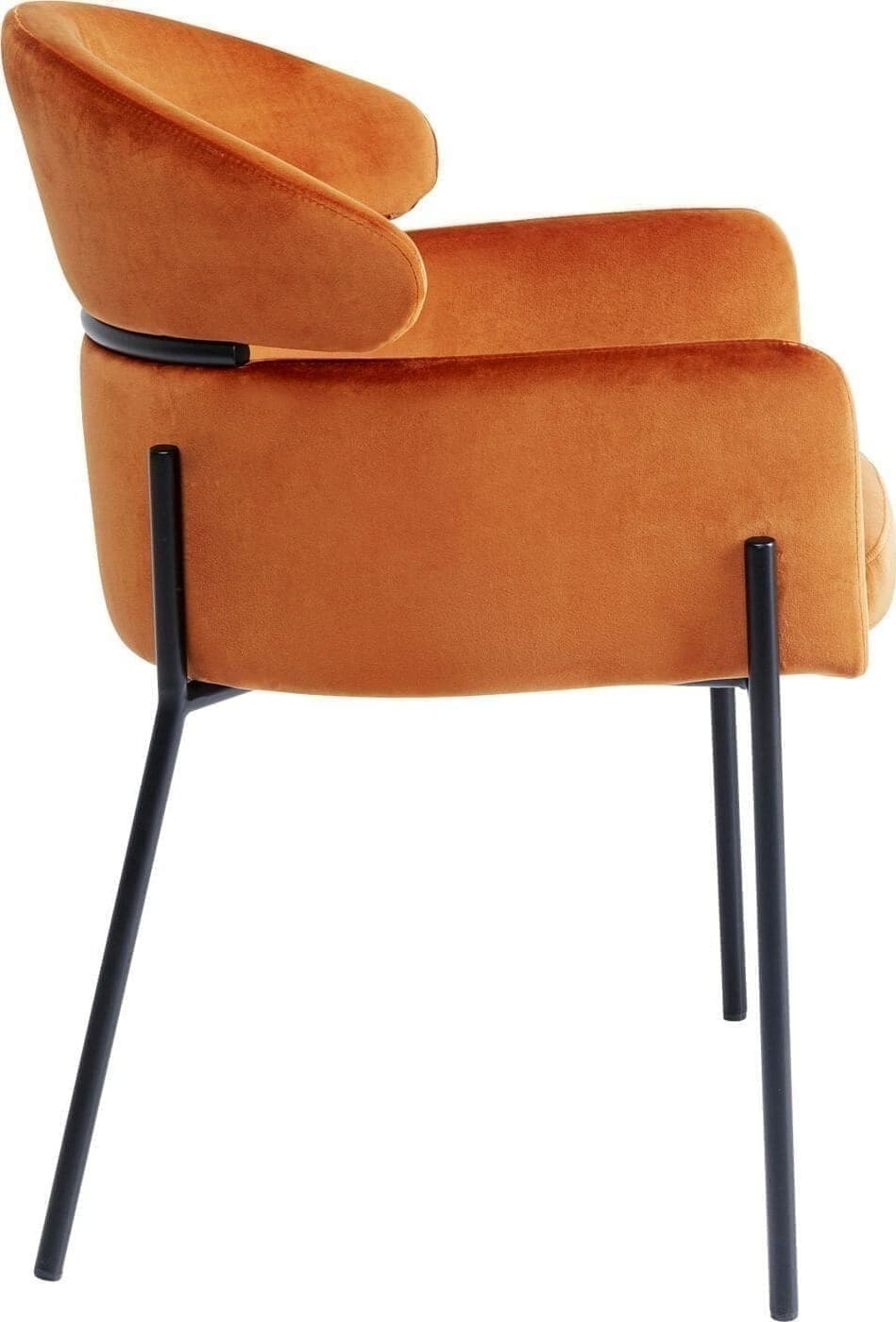 Armstoel Alexia Velvet Orange Kare Design Armstoel 85679