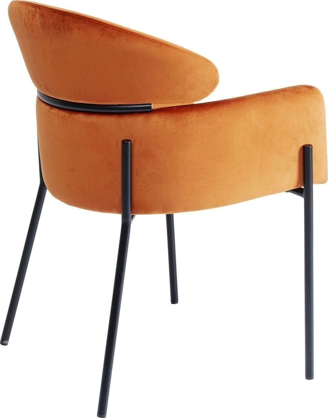 Armstoel Alexia Velvet Orange Kare Design Armstoel 85679