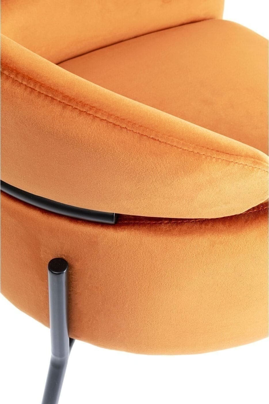 Armstoel Alexia Velvet Orange Kare Design Armstoel 85679